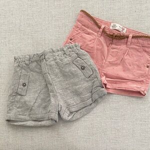 Zara Baby Shorts Set Bundle - Gray and Pink
